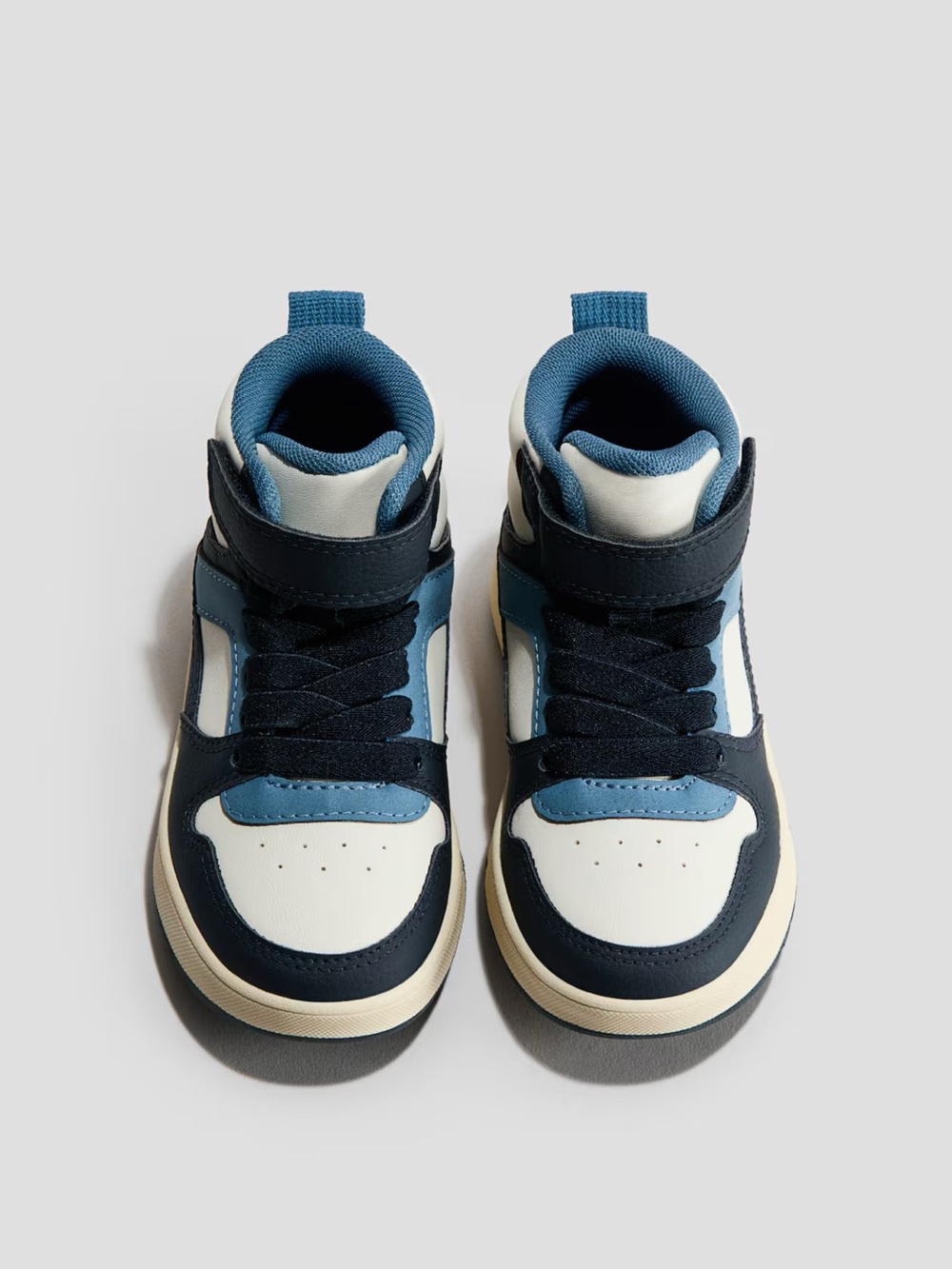 H&M Navy and Light Blue High-Top Kids Sneakers